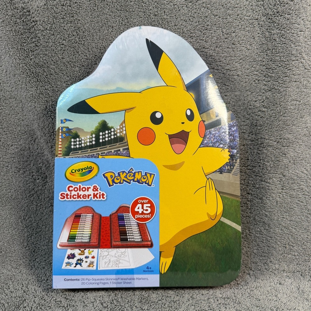Pokemon Crayola Color & Sticker‎ Kit 45 pieces